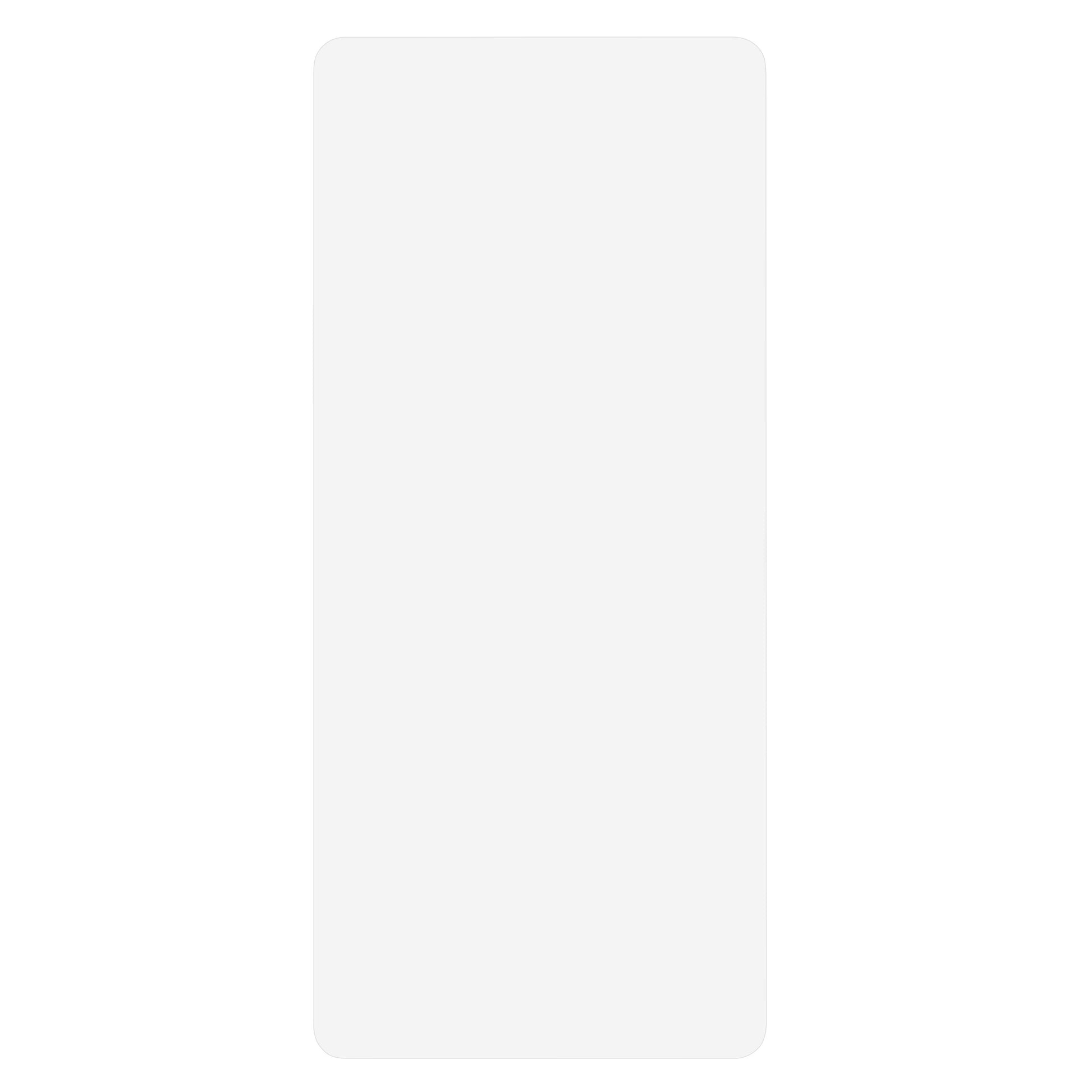 Skærmbeskyttelse til Galaxy A52/A53, hvid, rektangulær med afrundede hjørner, ingen synlige mærker eller logo.