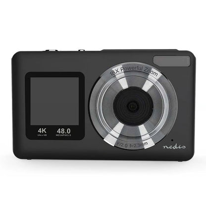 Digitalt kompaktkamera med 4K-video, 48 MP og dobbelte skærme