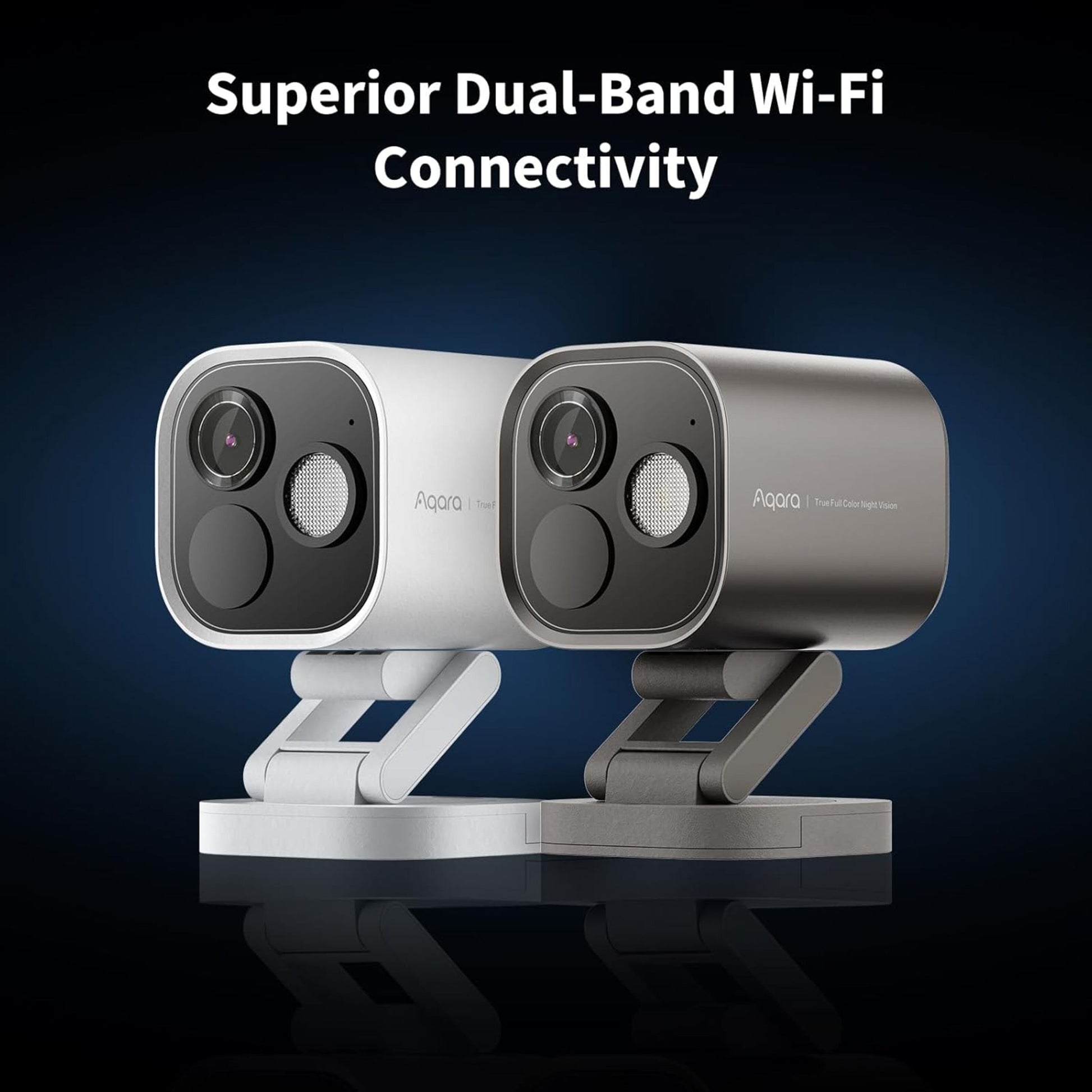 Aqara Camera Hub G5 Pro WiFi, 2 stk, hvid, justerbare beslag, True Full Color Night Vision, Dual-Band Wi-Fi.