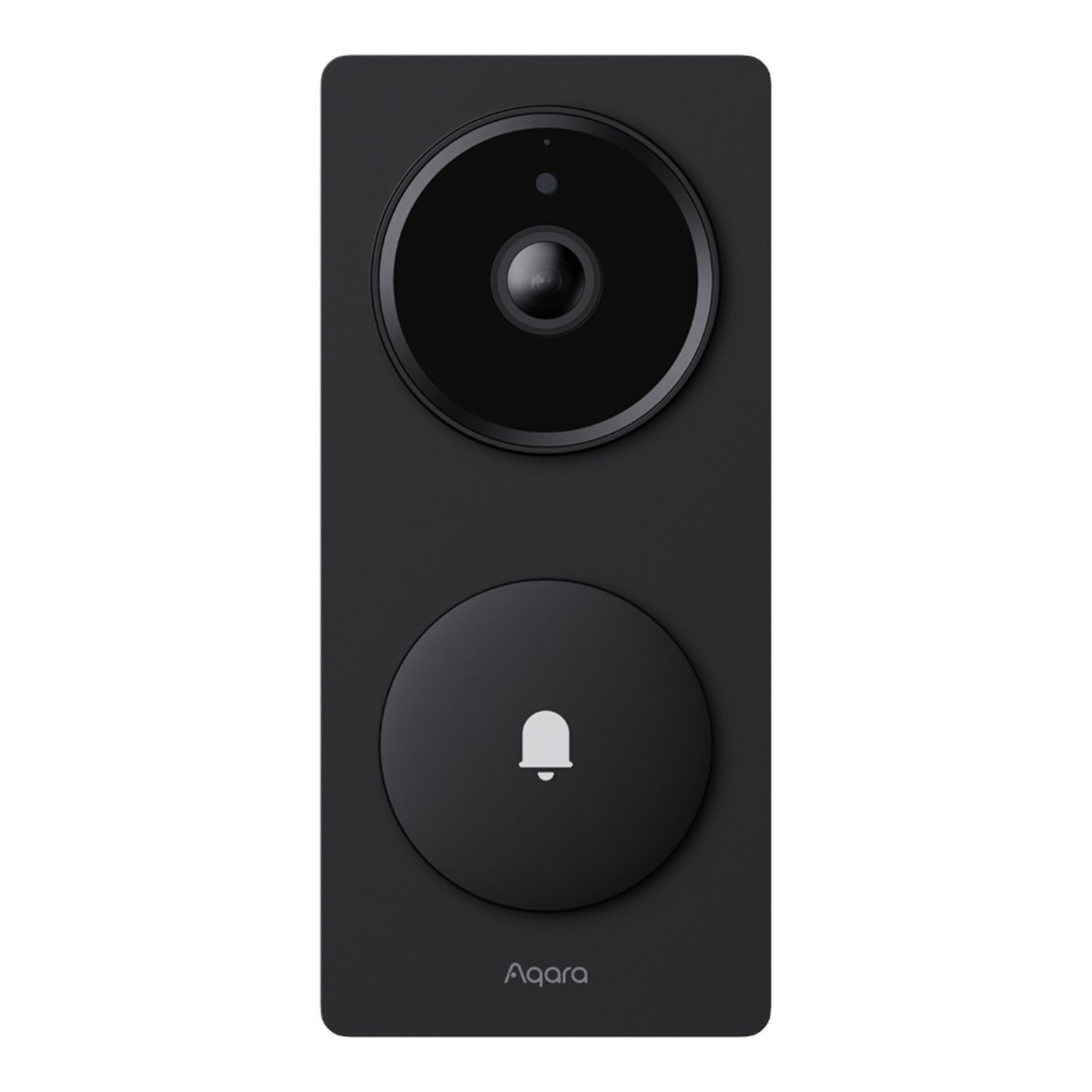 Aqara Dørklokke Kamera Hub G410 sort, topkamera, stor ringeknap, Aqara logo, med hub, Zigbee/Matter compat.