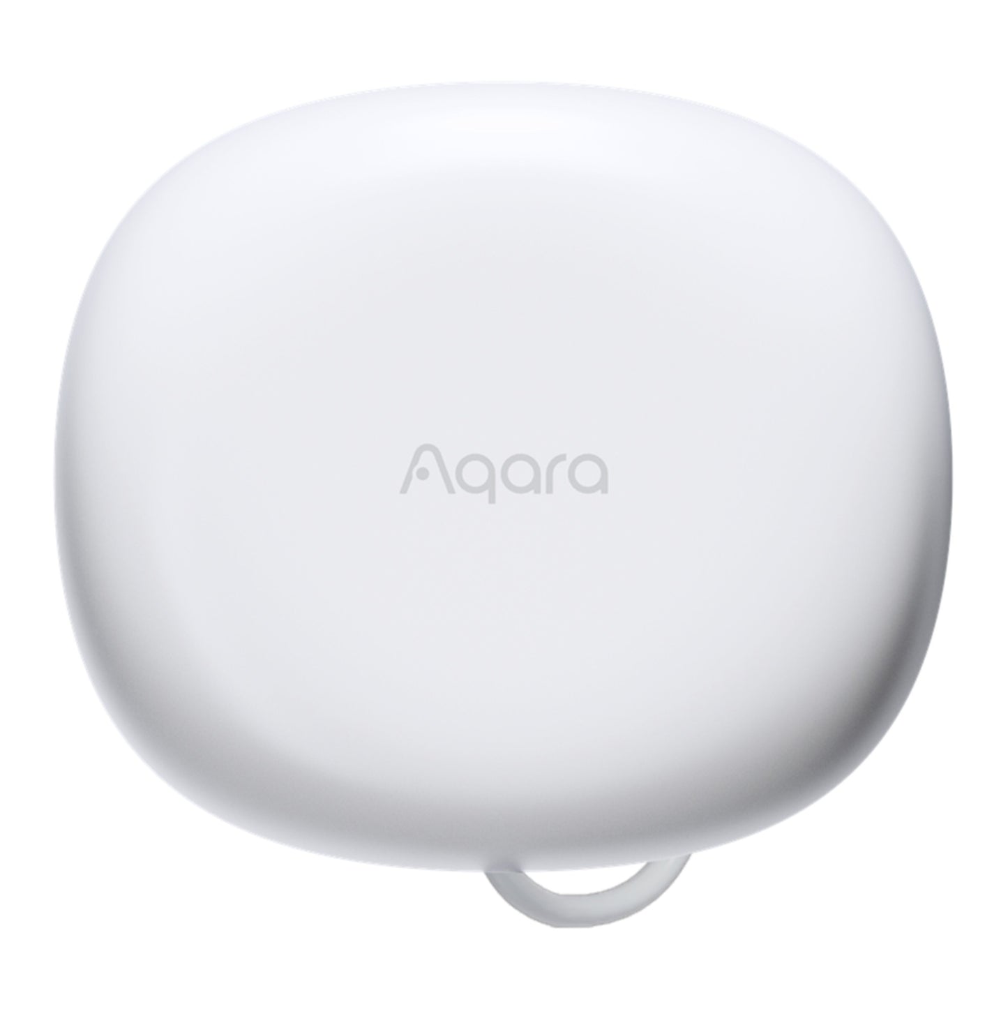 Aqara Presence Sensor FP1E, hvid og afrundet med mmWave-radar og Aqara-logo øverst.