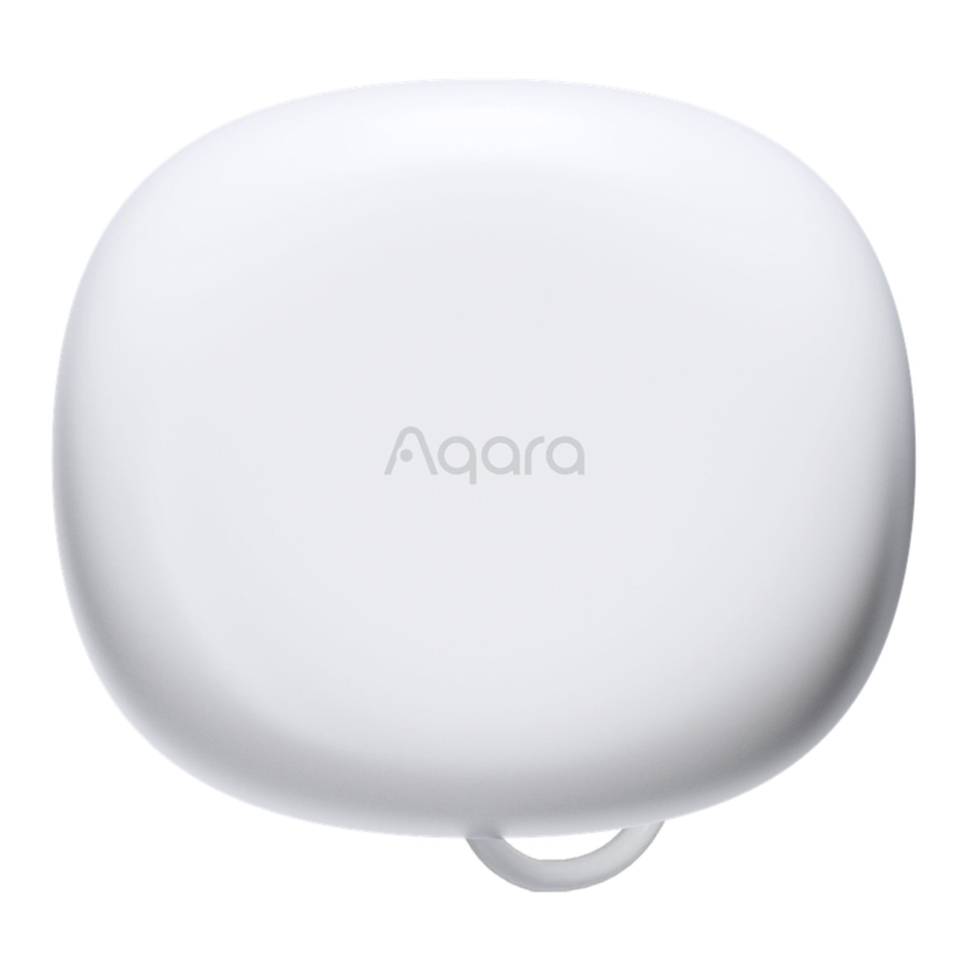 Aqara Presence Sensor FP1E, hvid og afrundet med mmWave-radar og Aqara-logo øverst.