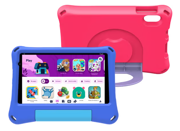 Denver TIO-80115 Android-tablet til børn, 8", Blå/Pink