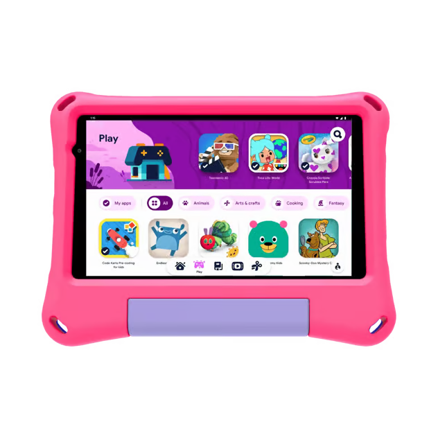 Denver TIO-80115 Android-tablet til børn, 8", Blå/Pink