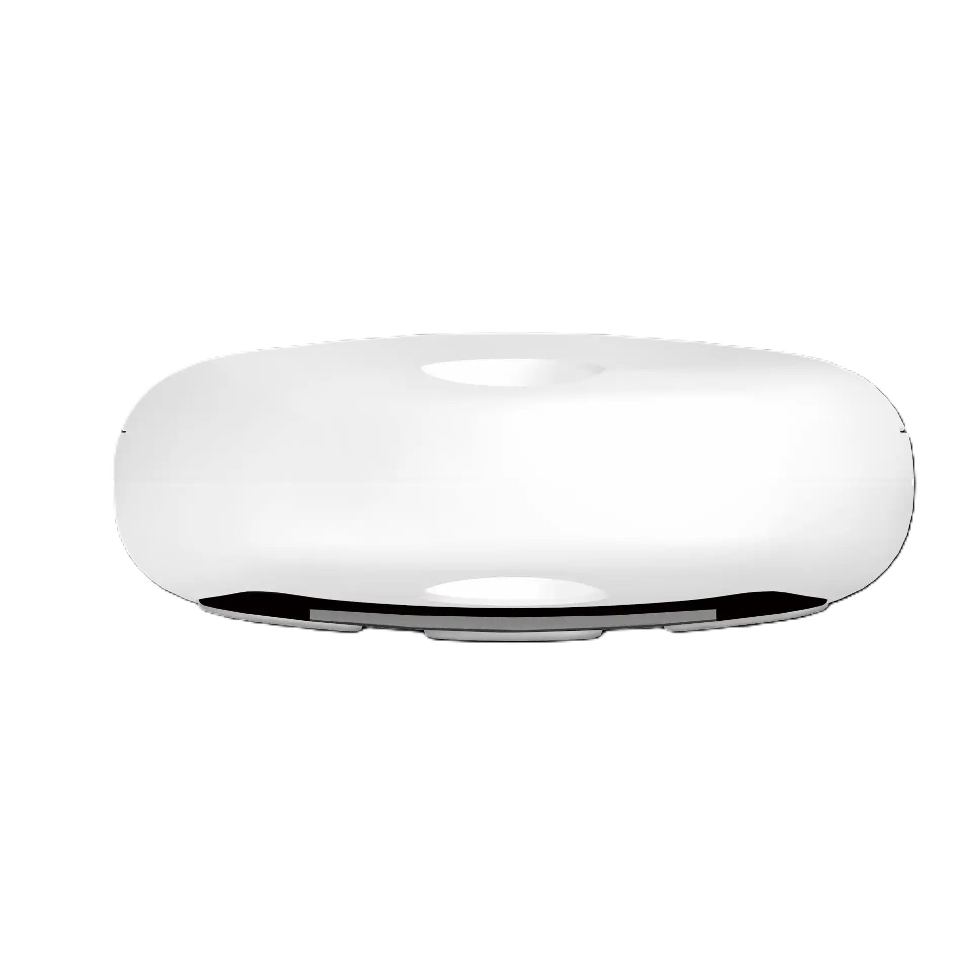 Denver BC-250 babymonitor hvid oval med sort base og lydalarmsæt forfra.