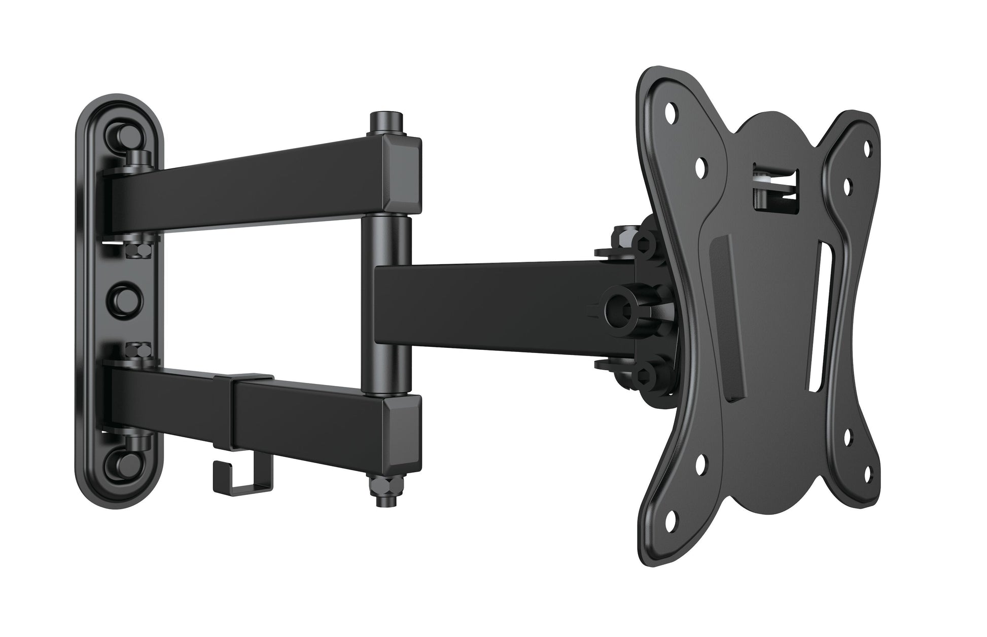 Luxorparts 3-ledet vægbeslag til skærm 13-27", justerbar ledarm, VESA-kompatibel.