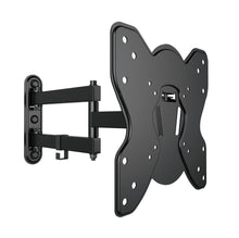 Luxorparts 3-ledet sort vægbeslag til skærm 23-42", justerbar arm, flere skruehuller, VESA-montering.