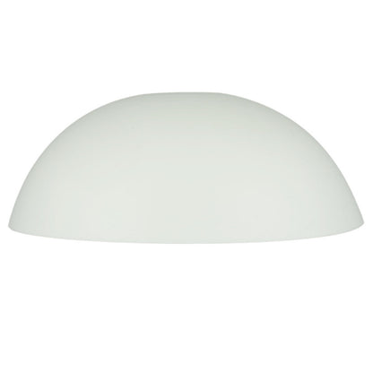Cablecup Lille hvid Ø125 mm loftkop med mat overflade, glat hvid halvkugleformet design.