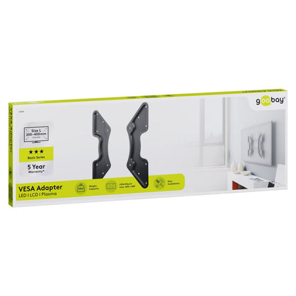 Goobay VESA-adapter til LED, LCD, Plasma TV hulafstand 200-400mm maks 30kg nem montering 5 års garanti.