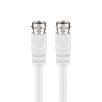 Goobay F-kabler 1,5 m hvide med metalstik F-han til F-han.