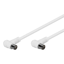 Goobay antennekabel 5 m hvid med to retvinklede stik han/hun.