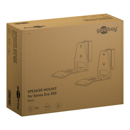 Sonos Arc 300 højttalerbeslag 2-pak, sort, tilt-funktion, vægtkapacitet 5 kg, leveres i guld papæske.