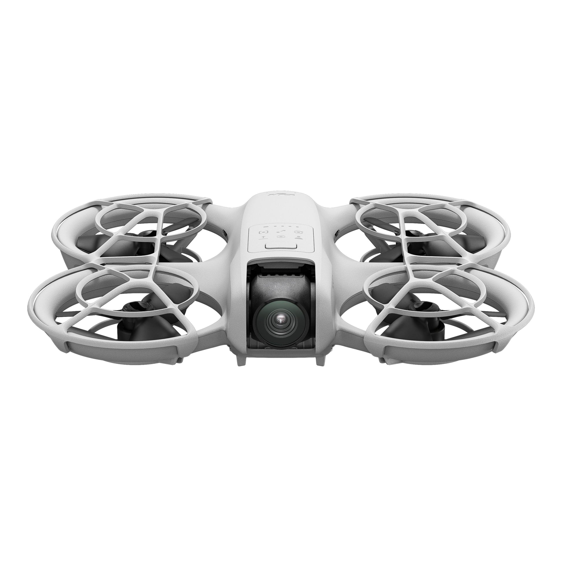 DJI Neo Motion Fly More Combo 4K drone i hvid med ildpropeller og frontkamera.