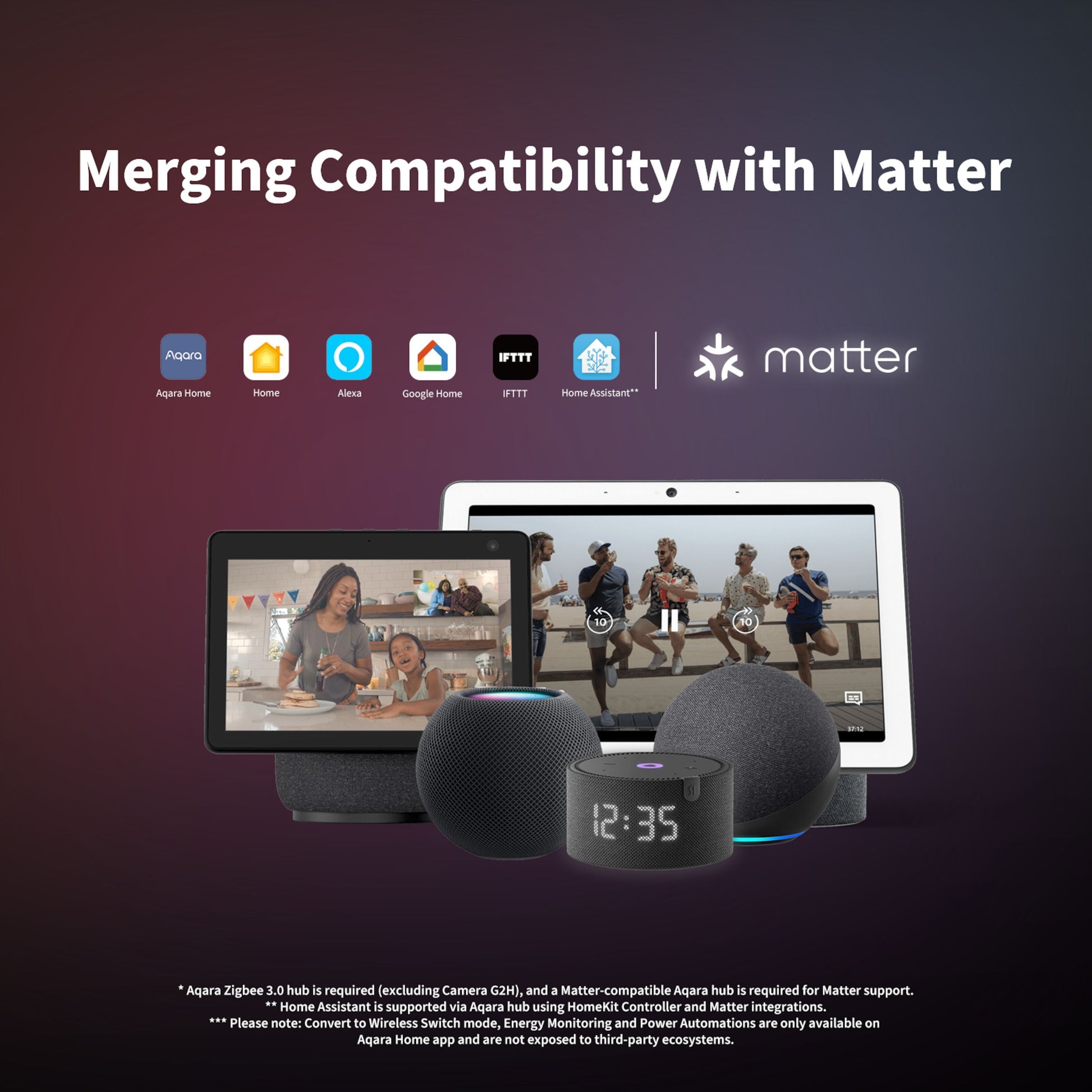 Aqara Dual Relay Module T2 Zigbee-fjernbetjent strømafbryder kompatibel med Amazon Alexa, Google Home og Matter.