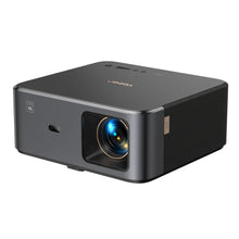 Yaber K2s Premier Theater Full HD-projektor sort, rektangulær, frontlinse venstre, side-logo, topknapper, Android TV.