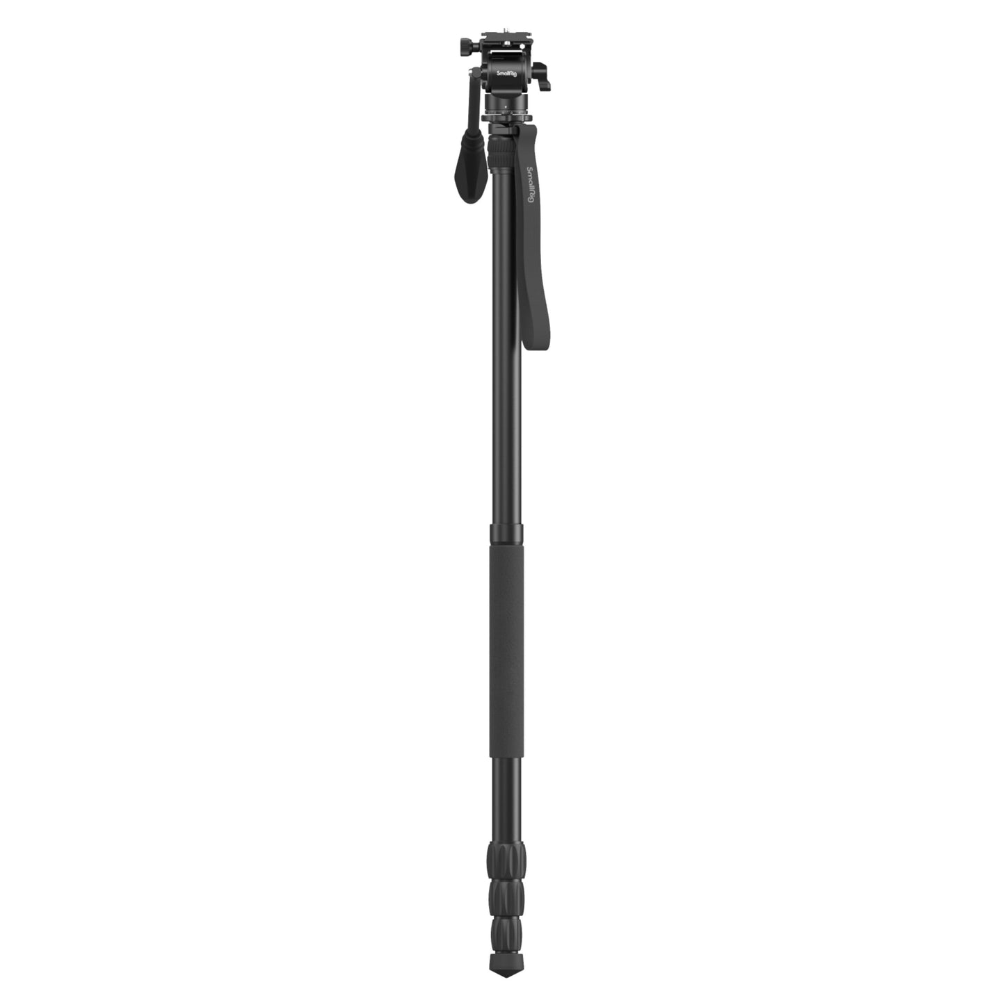 SmallRig 3760 Video Tripod CT180 sort monopod med mobilholder, skumgreb, håndledsrem og flip-lock ben.