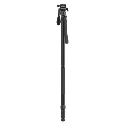 SmallRig 3760 Video Tripod CT180 sort monopod med mobilholder, skumgreb, håndledsrem og flip-lock ben.