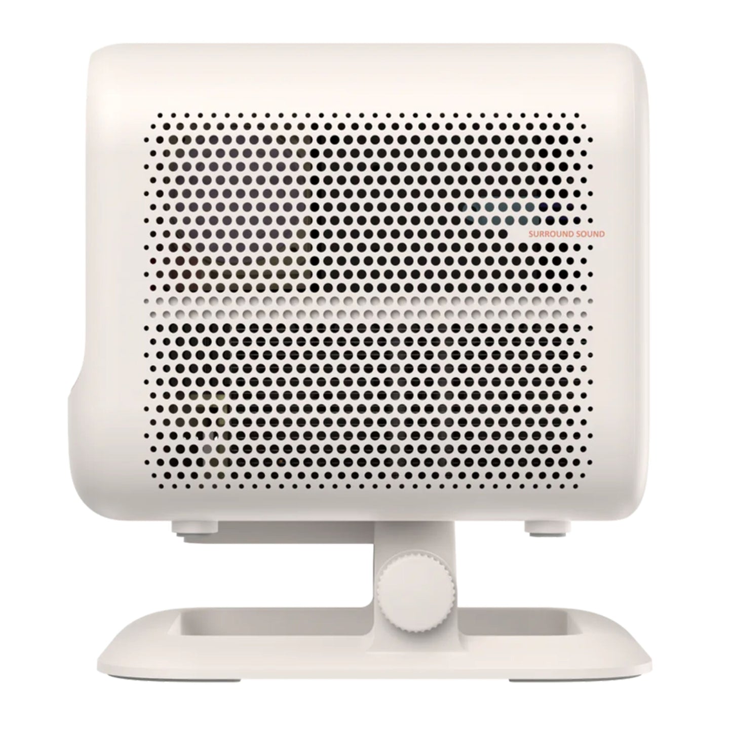 Yaber L2 Plus Full HD projektor i hvid med afrundede kanter, frontgitter af runde huller, drejeknap og Yaber-logo.