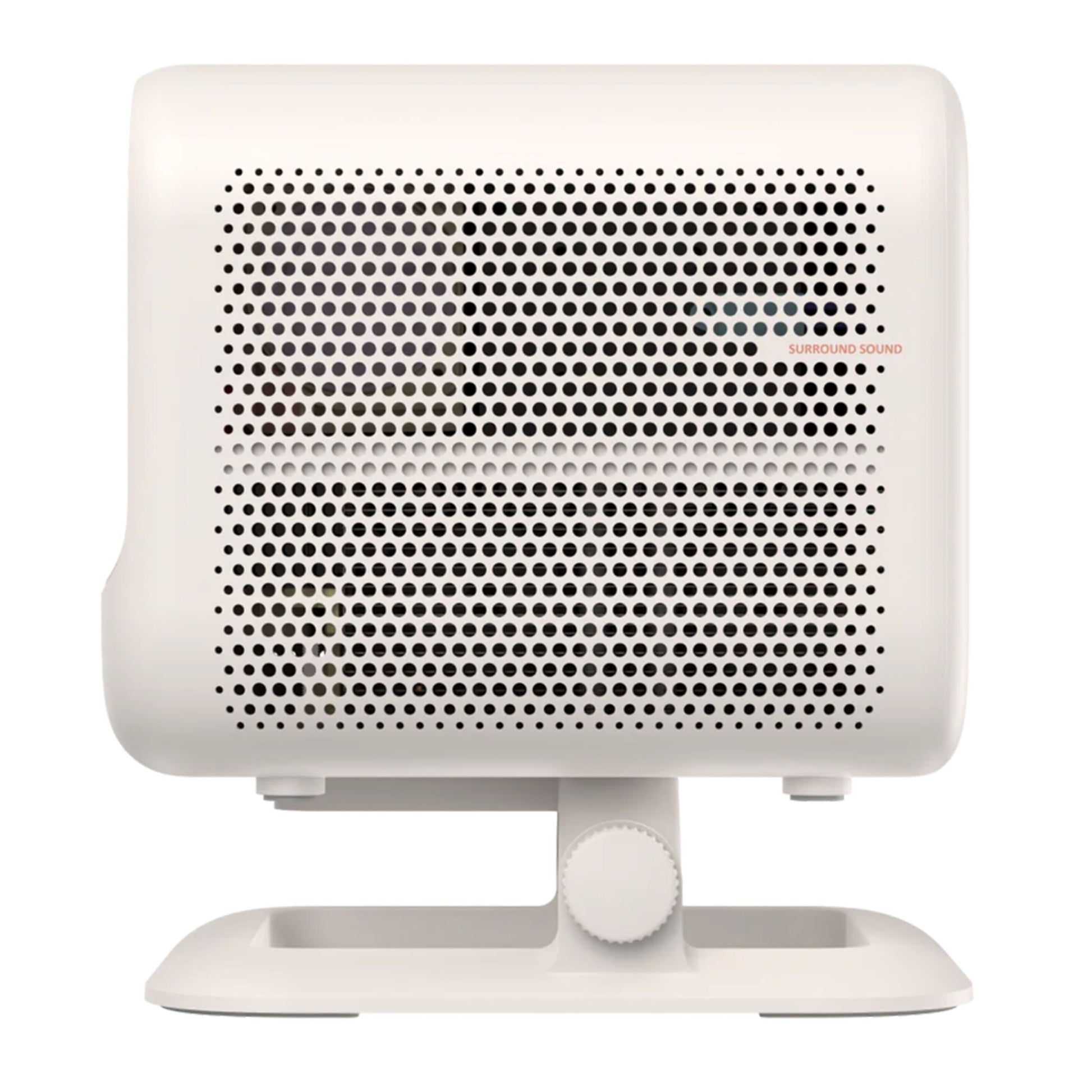 Yaber L2 Plus Full HD projektor i hvid med afrundede kanter, frontgitter af runde huller, drejeknap og Yaber-logo.