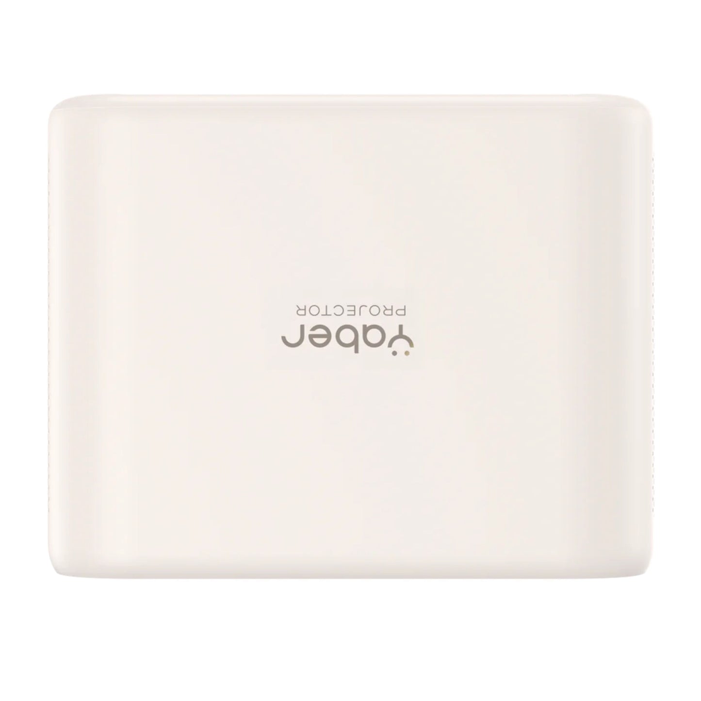 Yaber L2 Plus Full HD projektor set oppefra, rektangulær med "Yaber PROJECTOR" trykt på oversiden.