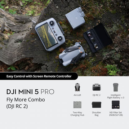 DJI Mini 5 Pro Fly More Combo, 50 MP 1-tommer-sensor