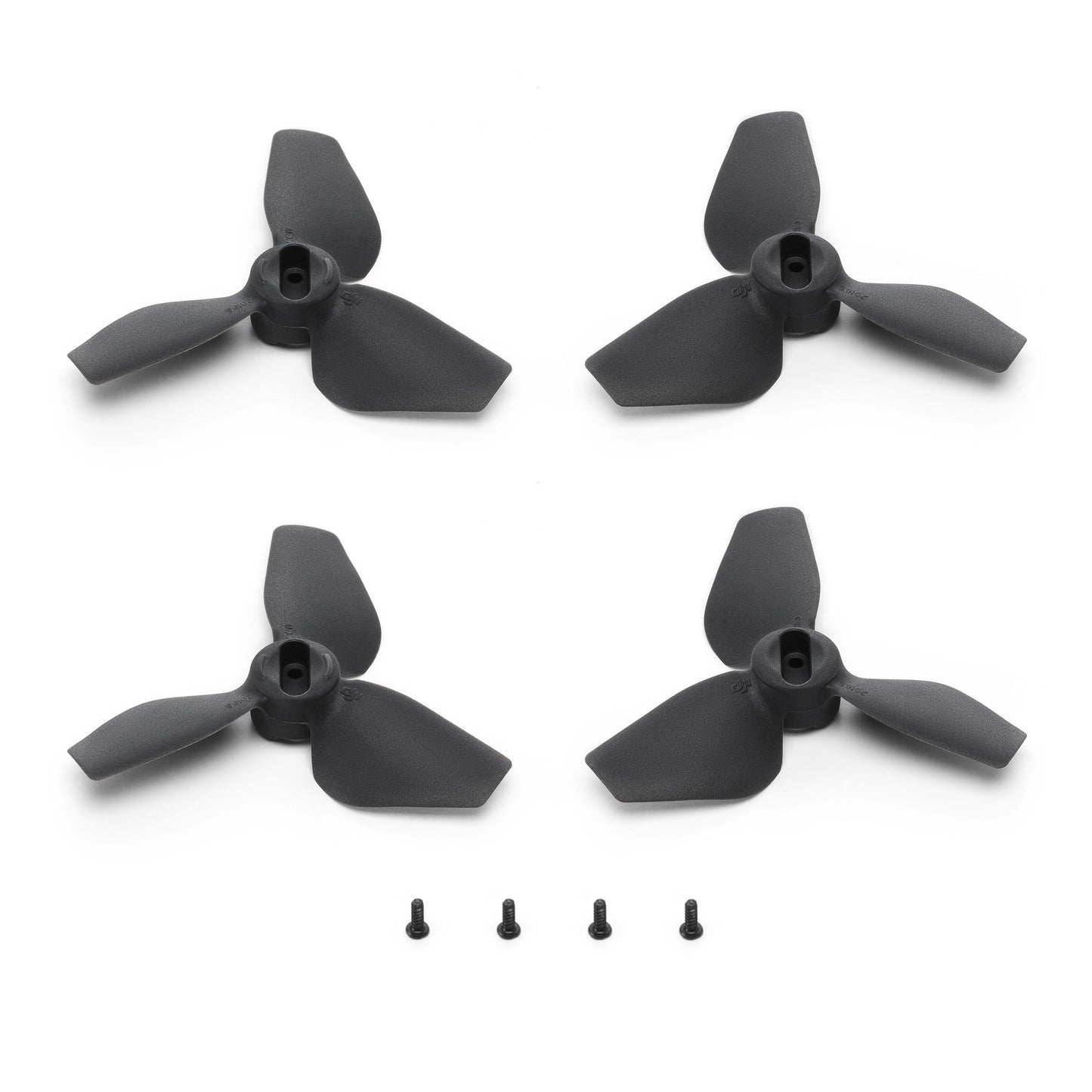 DJI NEO sorte trebladet propel 4 stk inkl. 4 små sorte skruer som ekstra eller reserverede.
