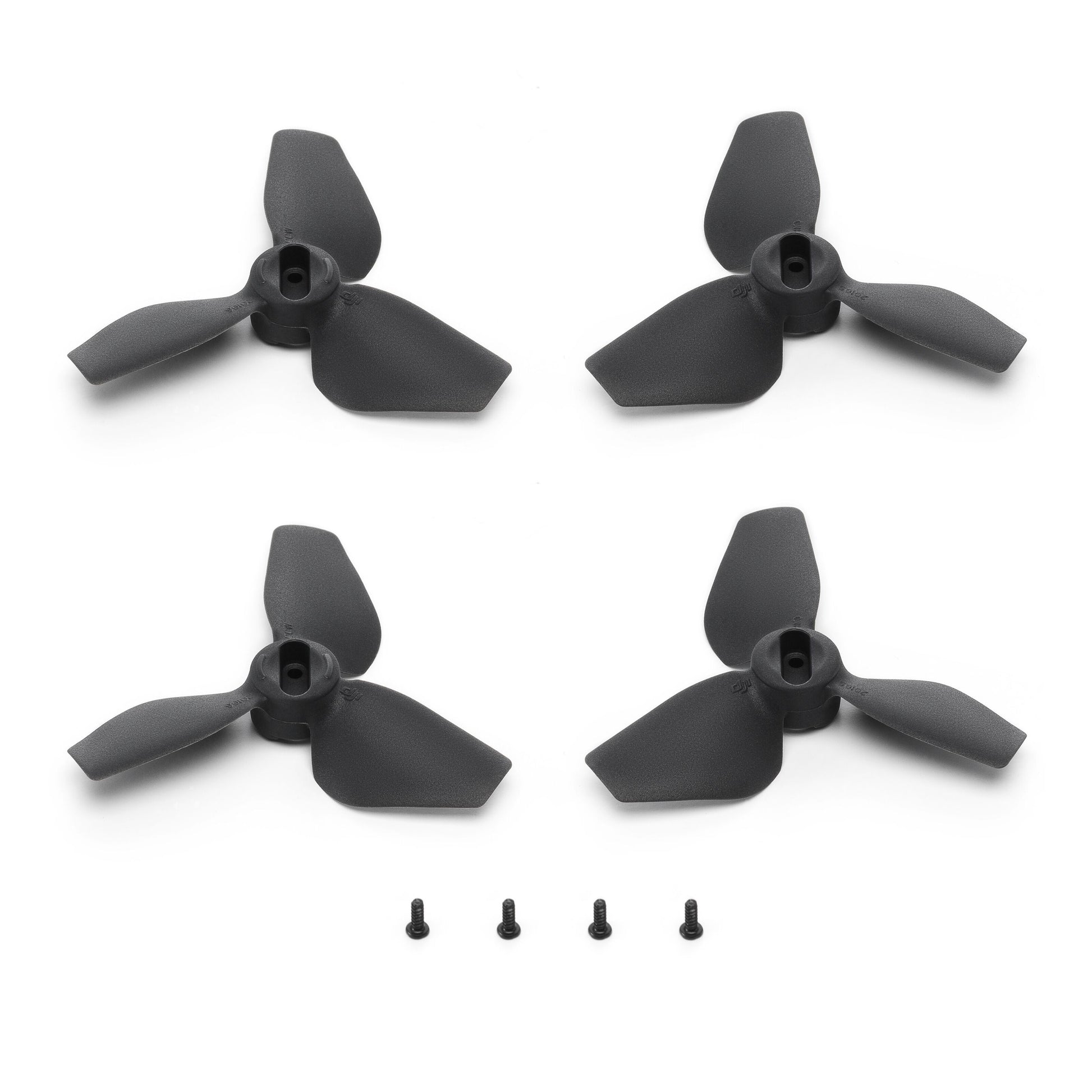 DJI NEO sorte trebladet propel 4 stk inkl. 4 små sorte skruer som ekstra eller reserverede.