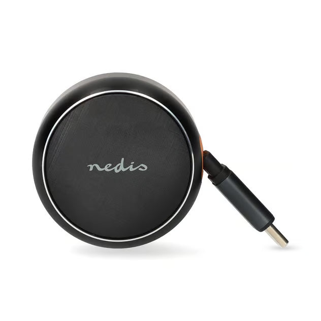 Nedis biloplader med udtrækkeligt USB-C-kabel, 30W PD, 0,7 m