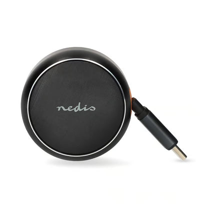 Nedis biloplader med udtrækkeligt USB-C-kabel, 30W PD, 0,7 m