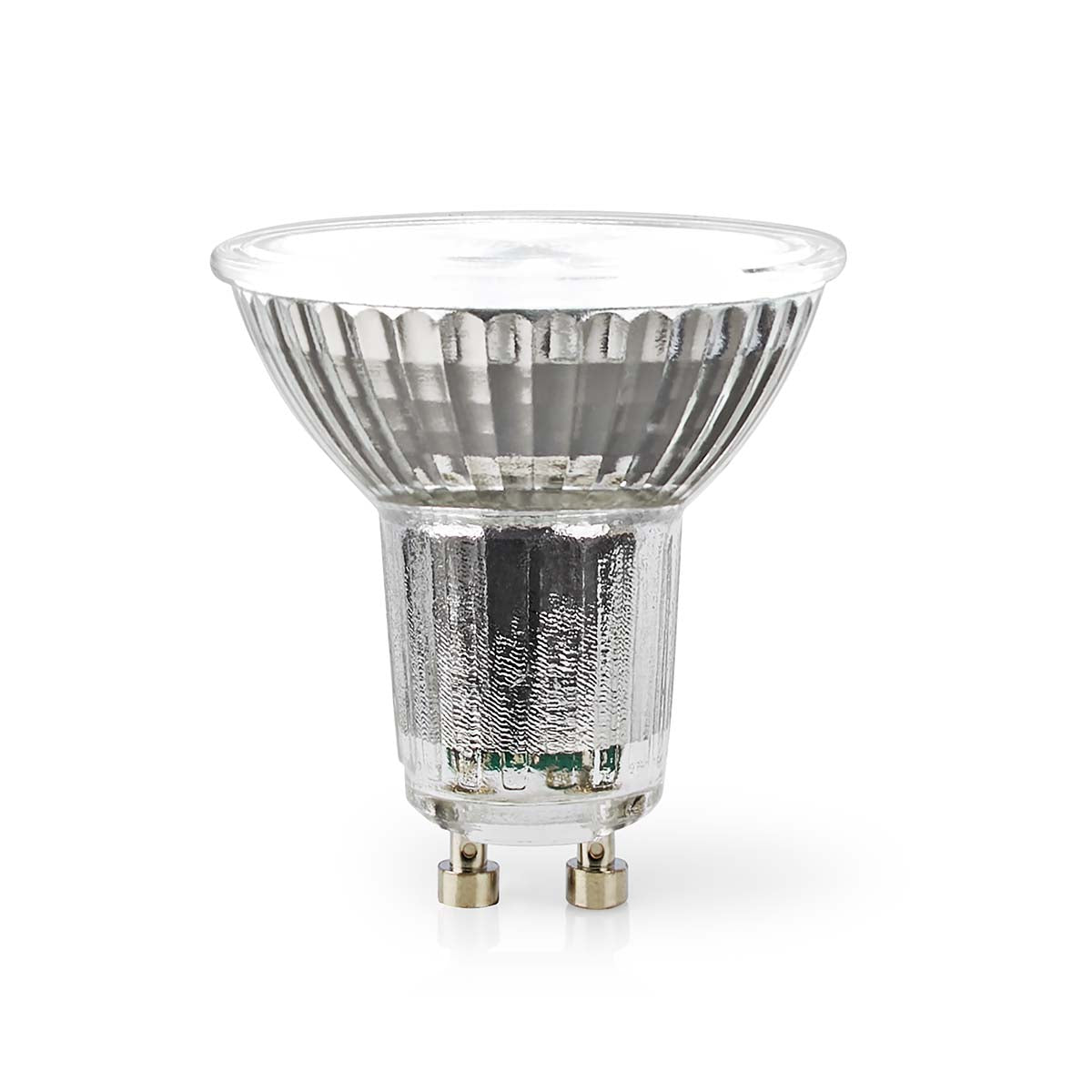 Nedis Wifi GU10 LED pære 345 lm klart glas, konisk rilletop, to korte stikben, Google Home kompatibel.