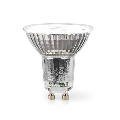 Nedis Wifi GU10 LED pære 345 lm klart glas, konisk rilletop, to korte stikben, Google Home kompatibel.