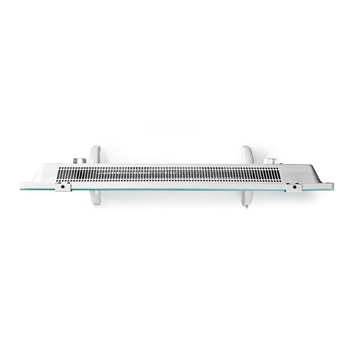 Nedis Wifi SmartLife elradiator 2000W, vægmonteret, hvid med ventileret metalfront.