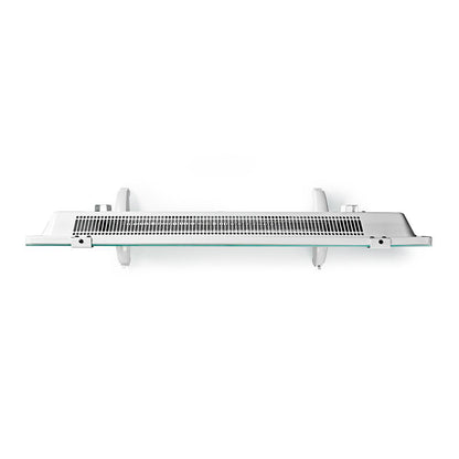 Nedis Wifi SmartLife elradiator 2000W, vægmonteret, hvid med ventileret metalfront.