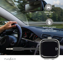 Nedis Bluetooth-sender 3,5 mm til bil, håndfri betjening, trådløs lyd og nem tilstandsskift.