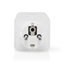 Nedis SmartLife smart plug 3-pak hvide adaptere, to runde og et fladt jordben, EU stik, energimåling, 16A 250V, app.