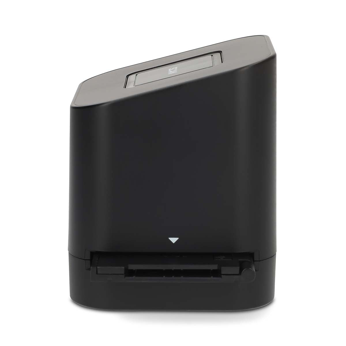 Nedis Slide  Negative Scanner USB-C 8MP sort, kompakt med slots til dias/negativer, top-vindue, vinkelvisning.