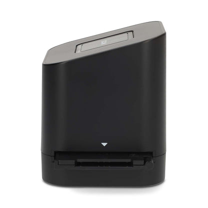 Nedis Slide  Negative Scanner USB-C 8MP sort, kompakt med slots til dias/negativer, top-vindue, vinkelvisning.