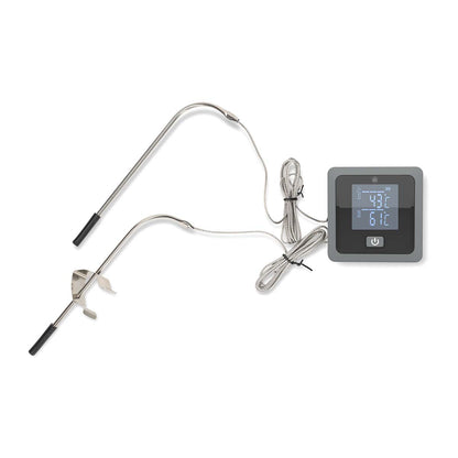 Nedis SmartLife grilltermometer Bluetooth med to metalprober, rektangulær skærm og knapper under displayet.