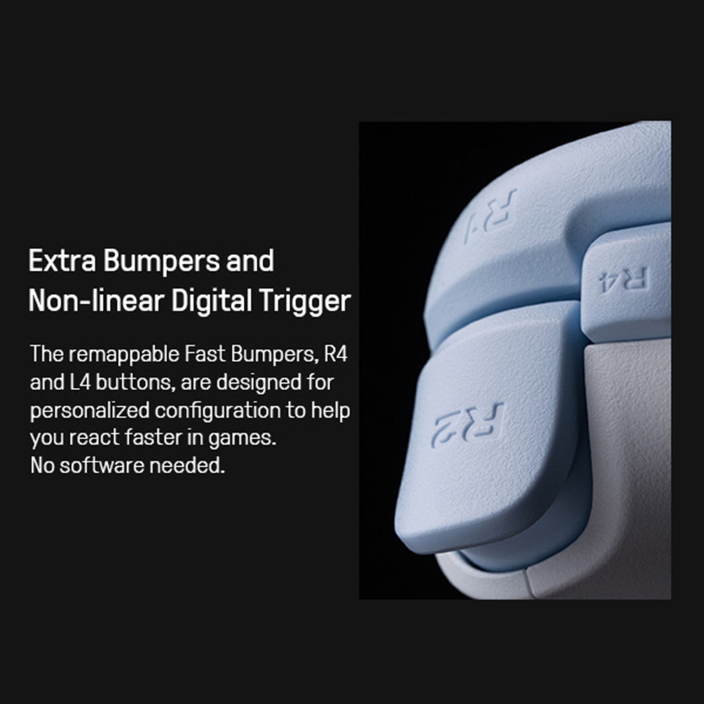 8Bitdo Ultimate 2C trådløs håndkontrol til Nintendo Switch blå med remappable R1/R2 bumpere og digital trigger.