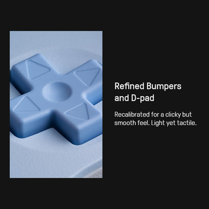 8Bitdo Ultimate 2C trådløs controller til Nintendo Switch, nærbillede af lyseblå D-pad med trekantmønster.