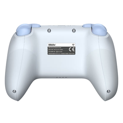 8Bitdo Ultimate 2C trådløs controller til Nintendo Switch blå, teksturerede greb, lyseblå triggerknapper, midterlabel.