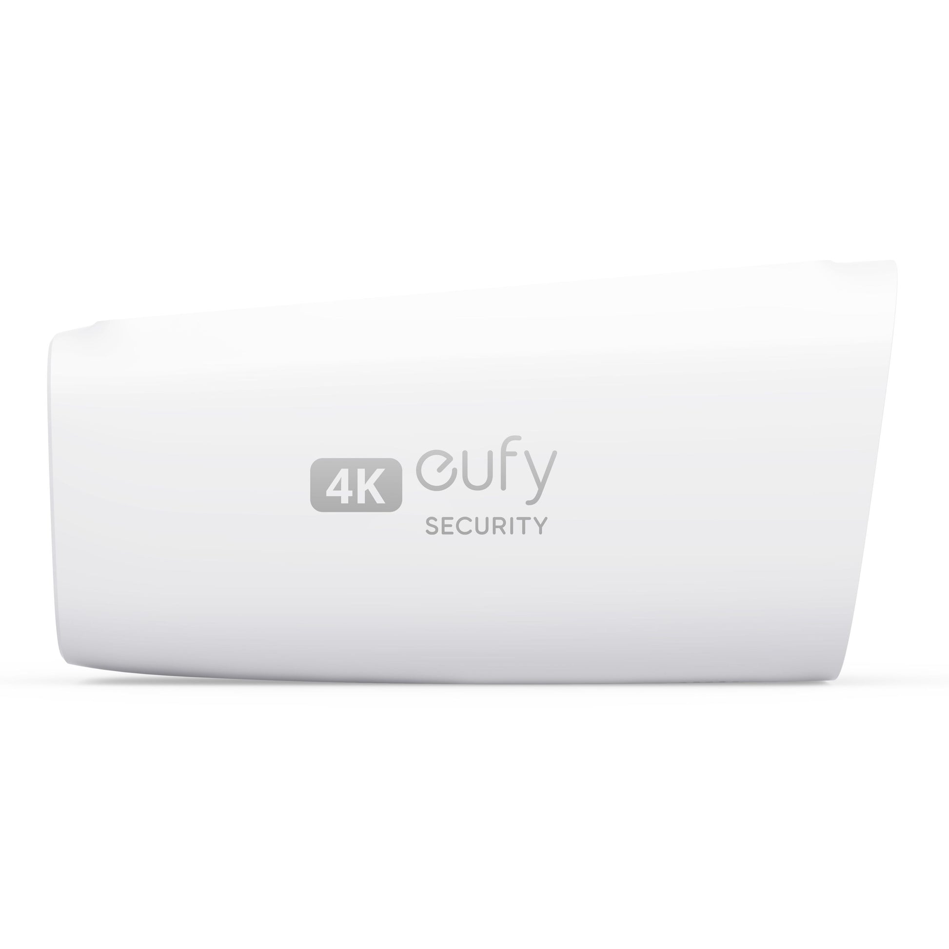 Eufy EufyCam 3 kit solpanel 4 kameraer hvid rektangulær 4K sikkerhedskamera afrundede kanter eufy SECURITY logo.