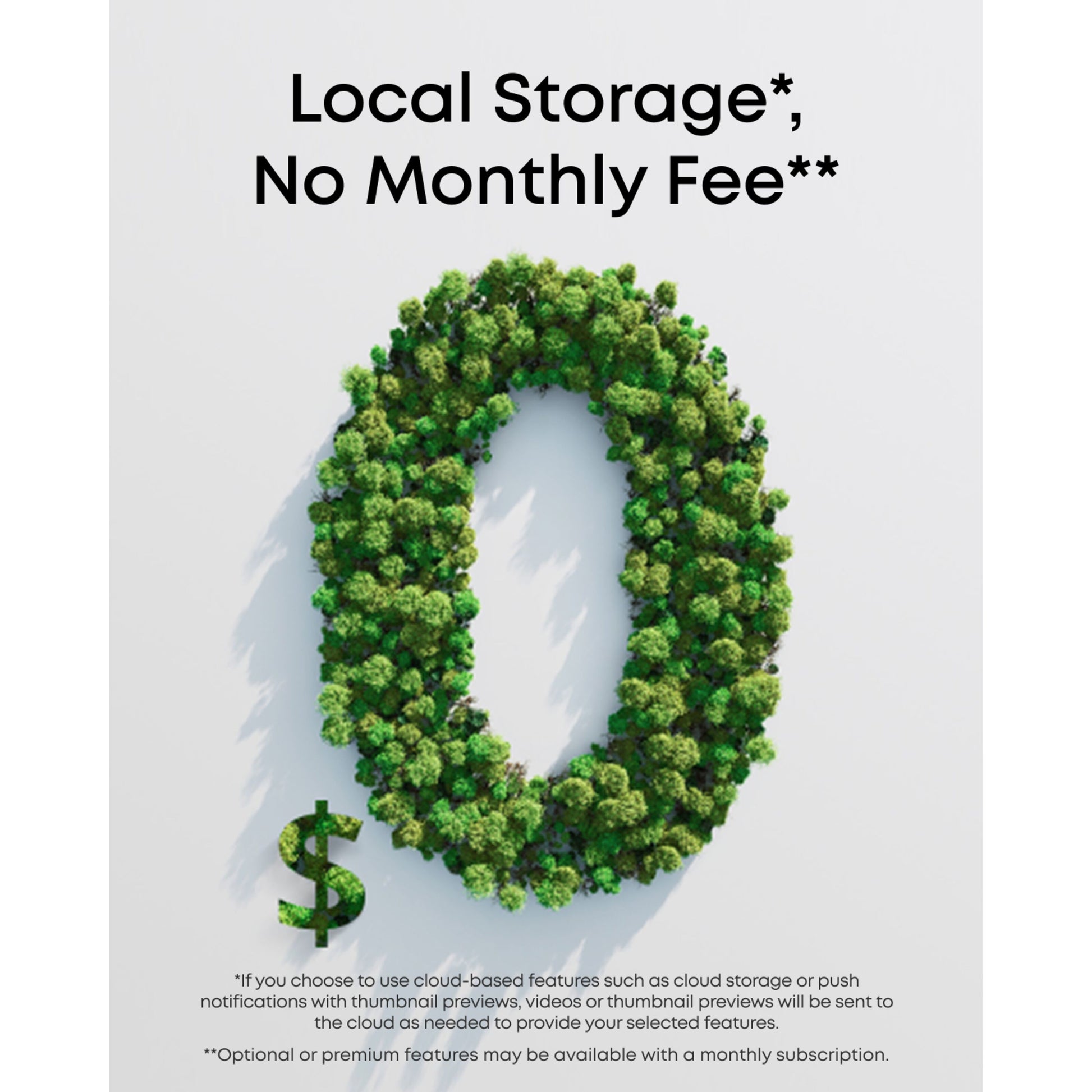 Eufy EufyCam E40 2-kamera kit med HomeBase S380, Local Storage og No Monthly Fee vises øverst, tekst i bunden.
