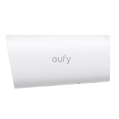 Eufy EufyCam E40 Ekstra kamera, hvid, rektangulær med afrundede kanter, centreret Eufy-logo og sideporte, 2K overvågning.