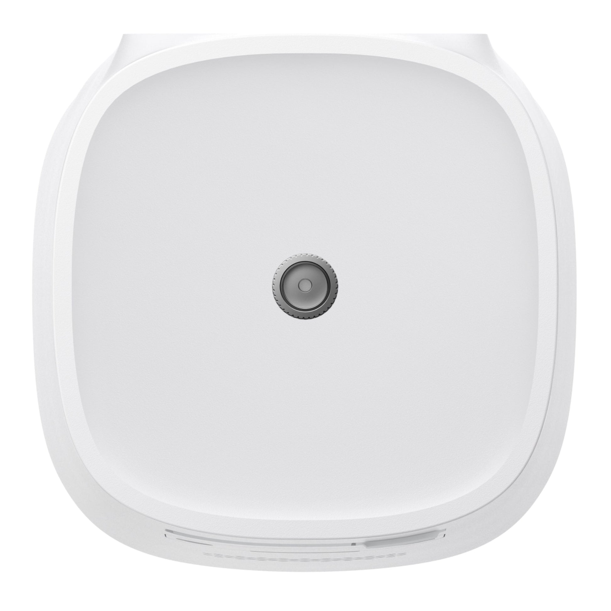 Eufy EufyCam E40 Ekstra kamera topview, hvid, firkantet med afrundede hjørner og centralt linseknap, 2K solcelledrevet.