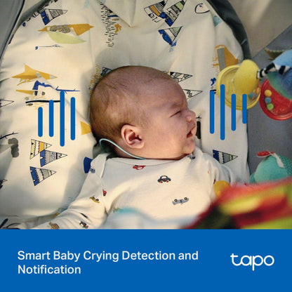 TP-Link Tapo C216 trådløst overvågningskamera med smart babygråd detektion og notifikation, AI-detektion.