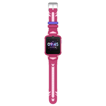 TCL Børneur MT42X pink/lilla smartwatch til børn rektangulær skærm GPS gummirem justerbare huller sølvspænde.