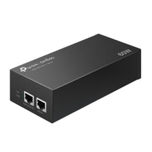 TP-Link Omada POE++-injektor 60W til gigabit-netværk, til RJ45-porte, PoE og PWR LED-indikatorer på fronten.