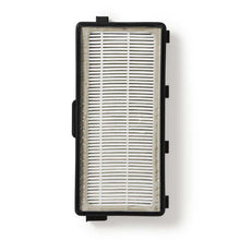 Miele SF-AH50 HEPA-filter, rektangulær, hvid plisseret HEPA-overflade og sort plastramme.