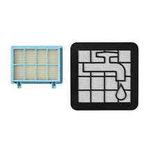 Nedis firkantede filter, blå/gul og sort/hvid med vandhaneikon, til Philips FC9331/09, 9332/09, 8010/01.